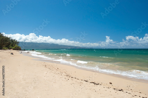 Beautiful empty beach on Hawaii