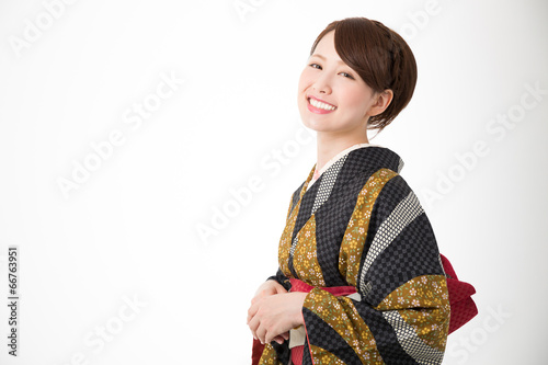 Quadro su tela 着物を着た女性