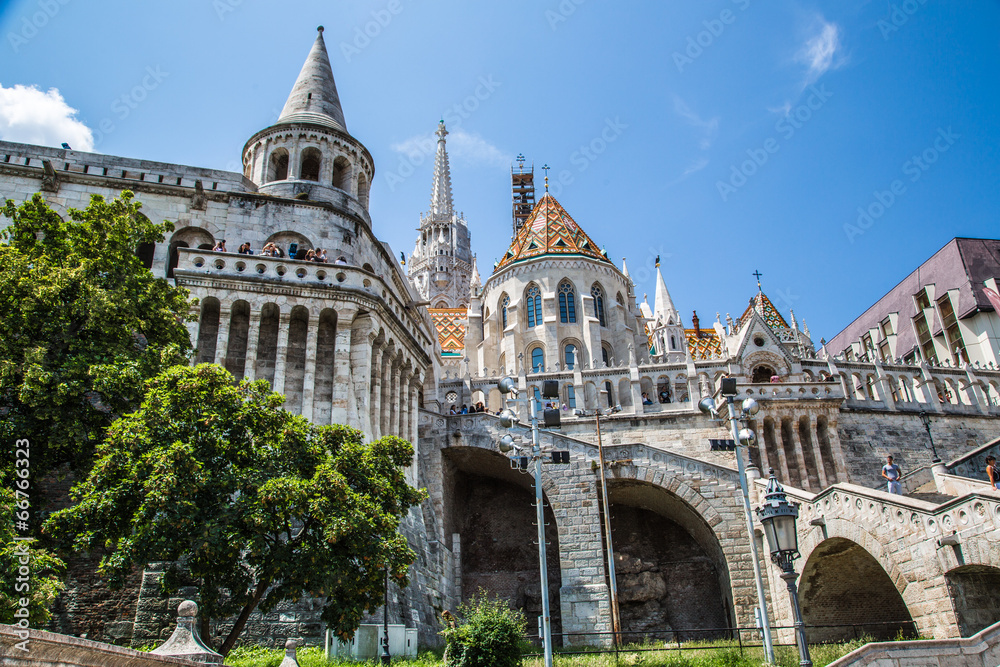 Fototapeta premium Eurtopa, Hungary, Budapest, Fishermen's Bastion. One of the land
