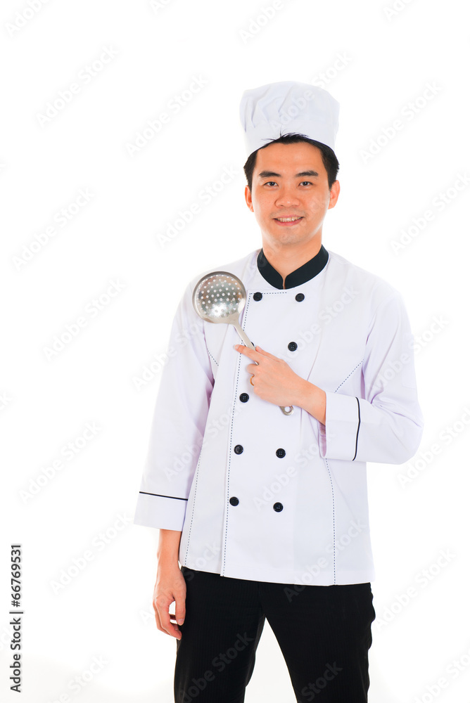 asian male chef isolated white background asian male chef isolated white background