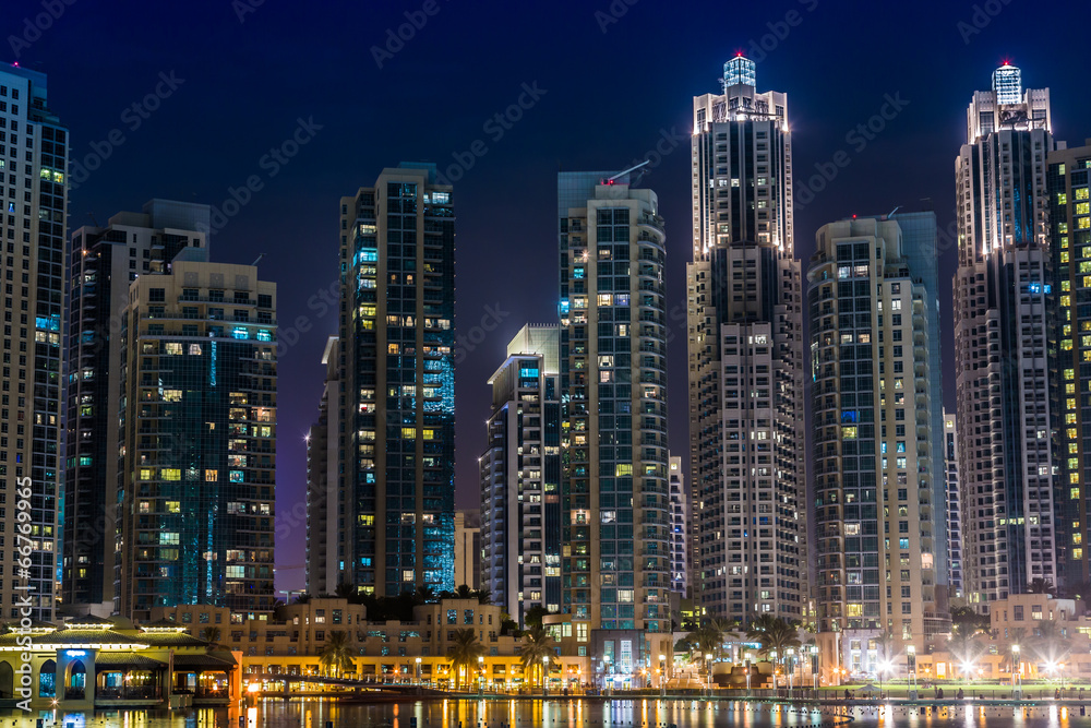 Dubai downtown. East, United Arab Emirates architecture
