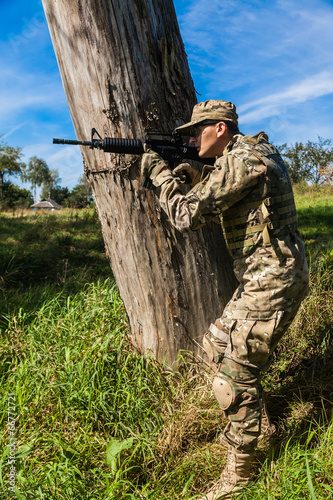 Soldier with a rifle