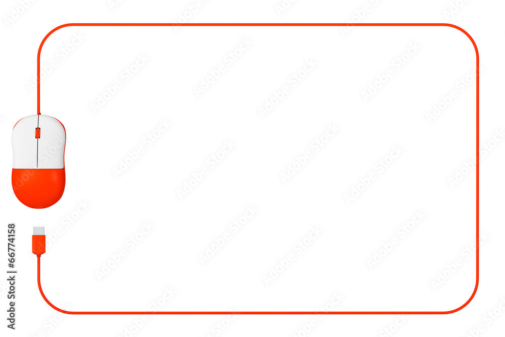 Obraz premium Computer Mouse as Frame with blank space for your text