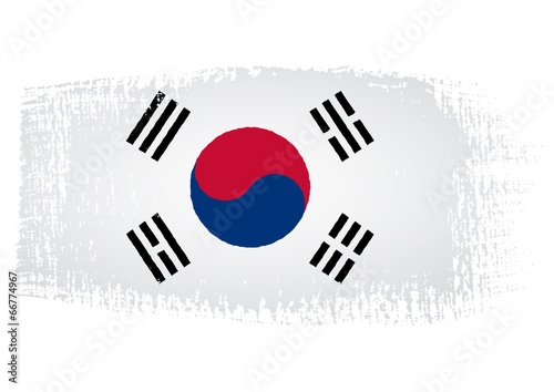 brushstroke flag South Korea