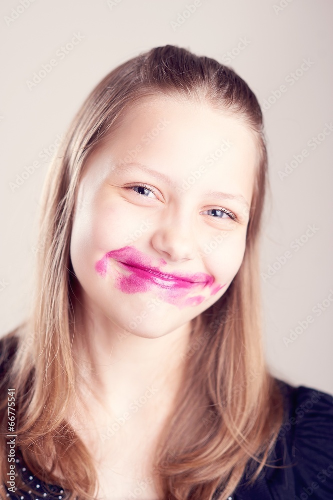 Teen girl making funny faces Teen girl making funny faces
