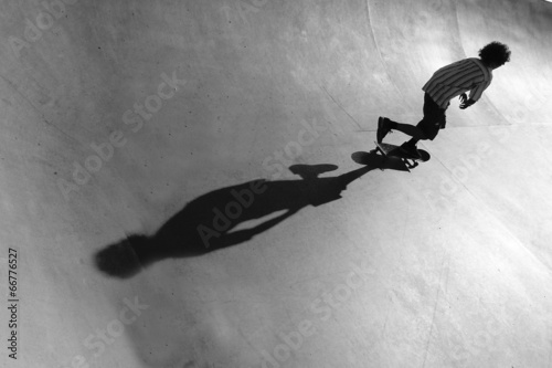 skater in skatepark photo