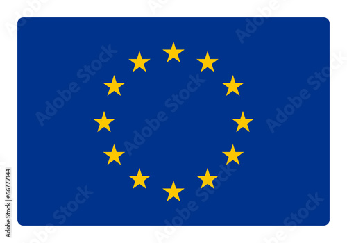 Europe flag correctly and proportional with round corner