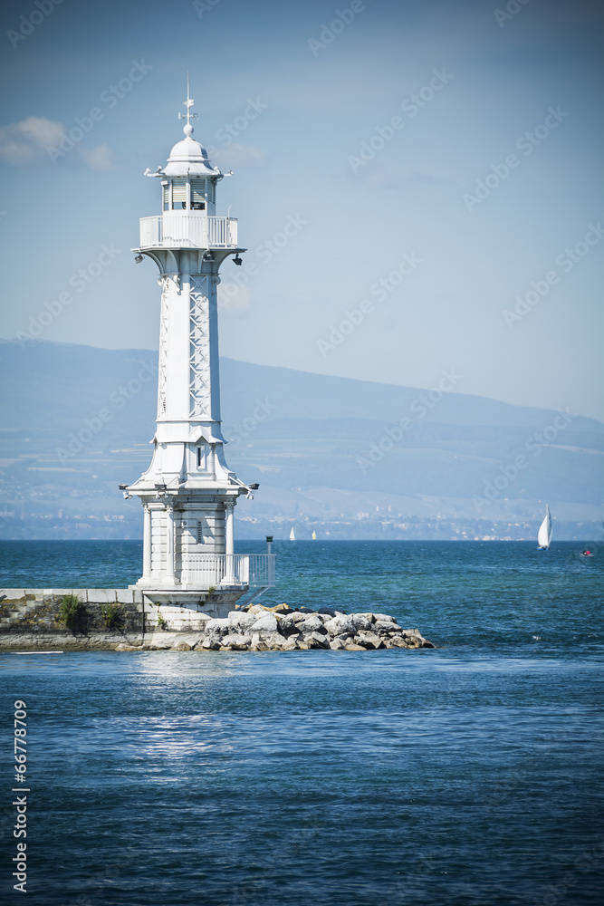 Lighthouse on Lake Geneva