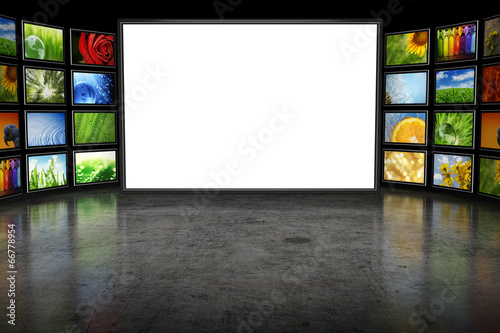Tv screeen with images