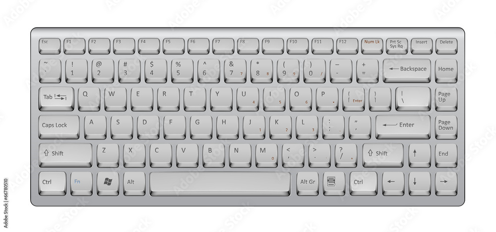 Illustration of realistic keyboard Illustration of realistic keyboard