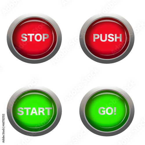 Foto buttons with action words