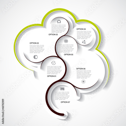 Abstract infographic template, seven option