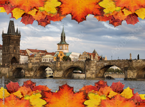 Canvas Print Prague in autumn concept