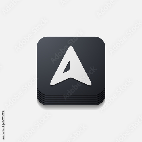 Free Download square button: gps - GFXLoad