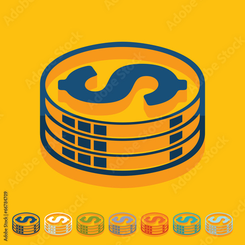 Flat design: money