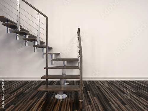 Set of modern internal steps in a house photo