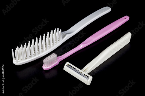 Toothbrush comb shaving razor