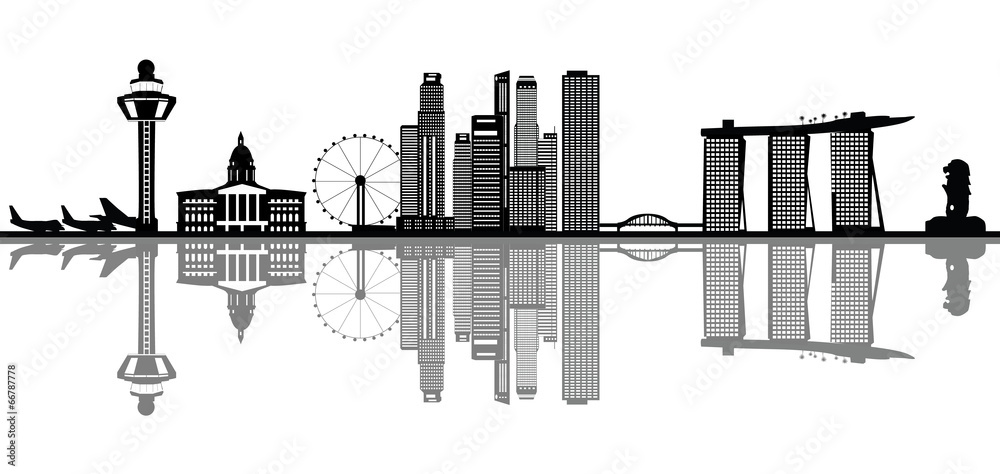 Obraz premium singapore skyline