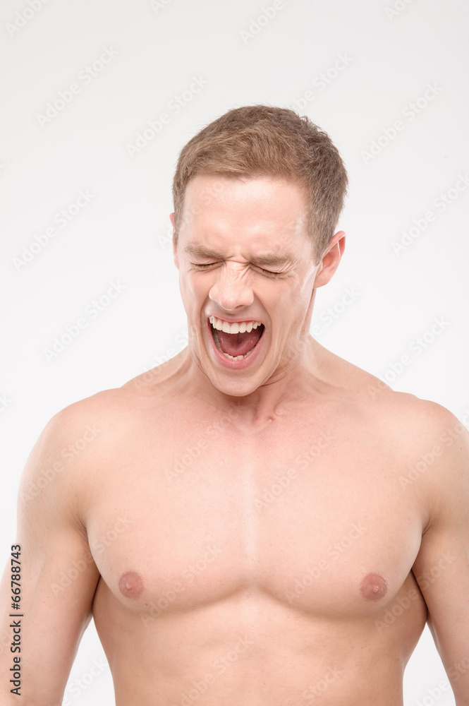 Screaming athlete Screaming athlete
