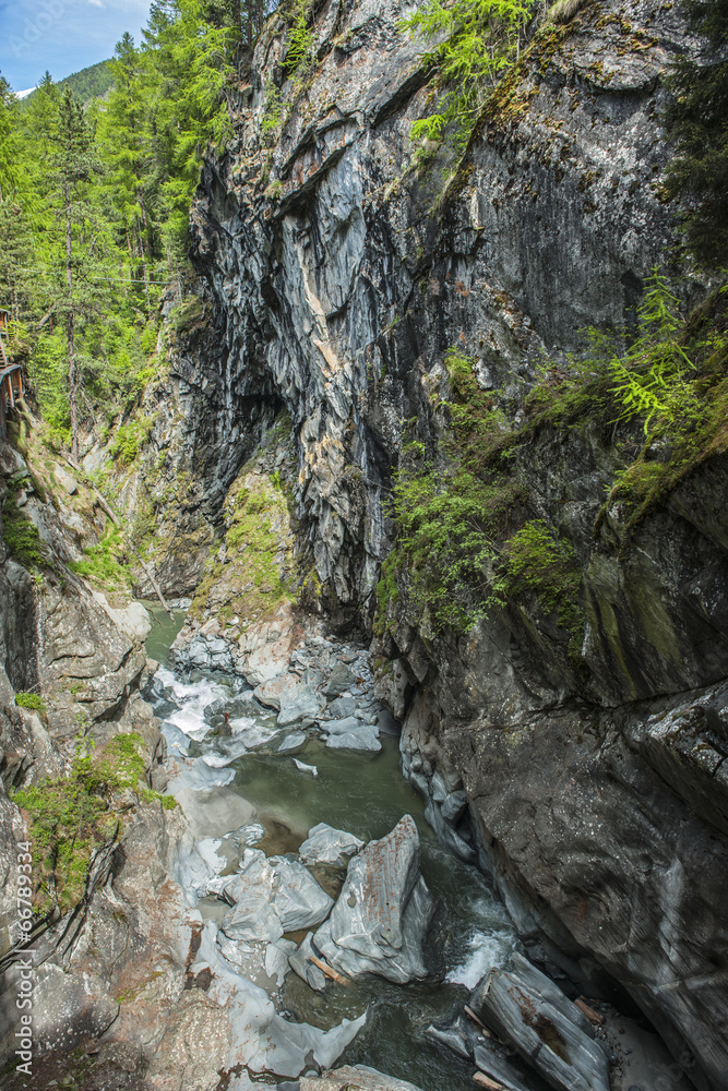 Obraz premium Gornerschlucht bei Zermatt, Wallis, Schweiz