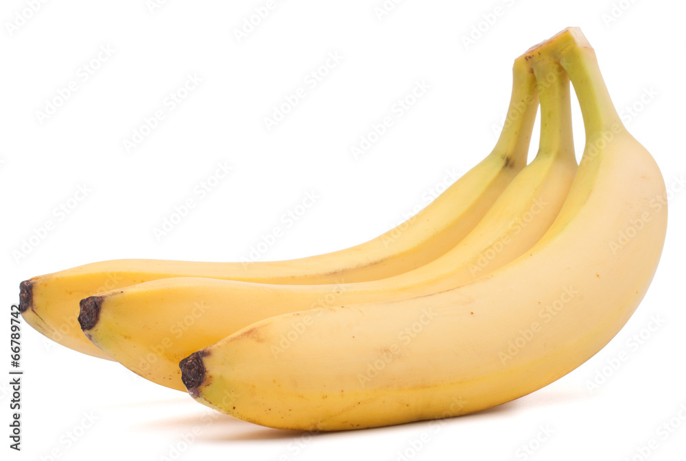 Bananas bunch isolated on white background cutout