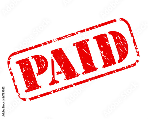 PAID red stamp text