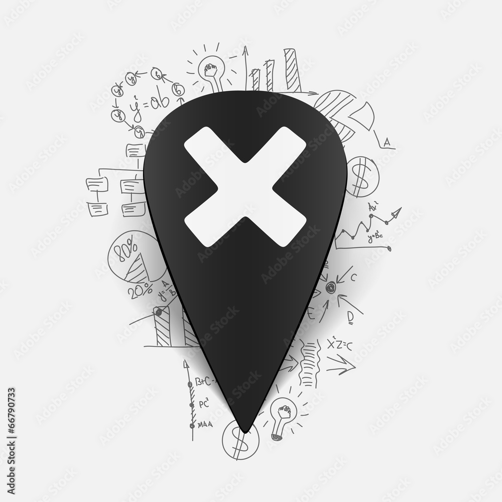 Obraz premium Drawing business formulas: pointer