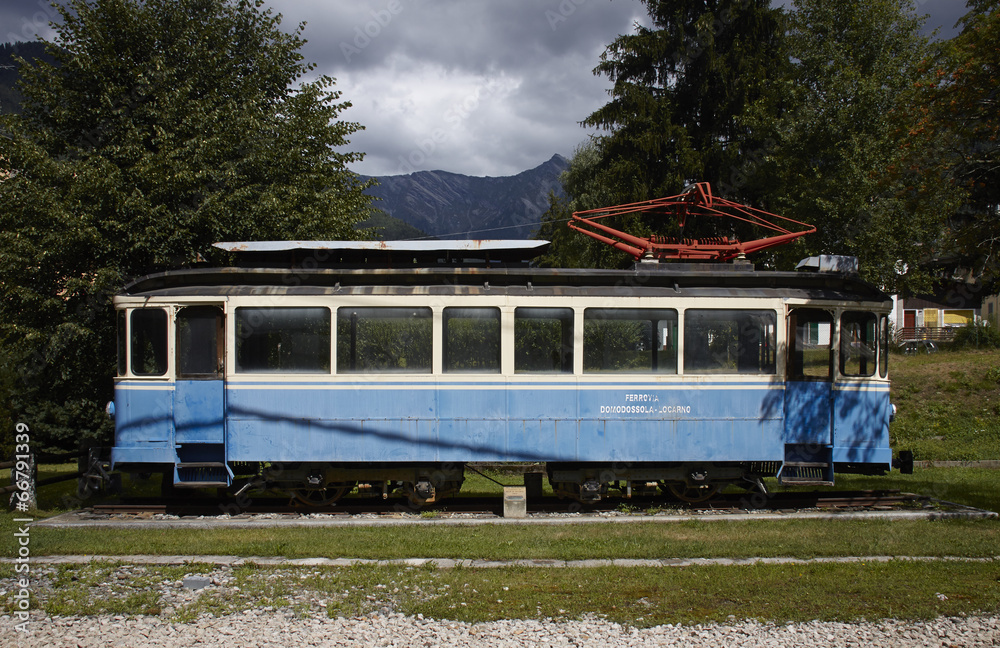 Historic train of Locarno to Domodossola's railway