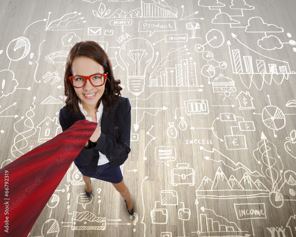 Fototapeta premium Funny businesswoman