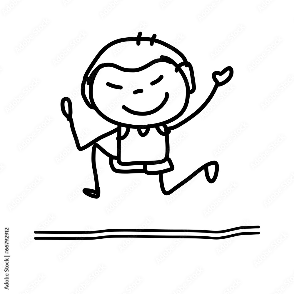 hand drawing happy kids hand drawing happy kids