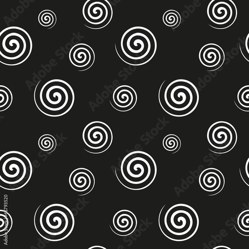 Spiral monochrome seamless texture