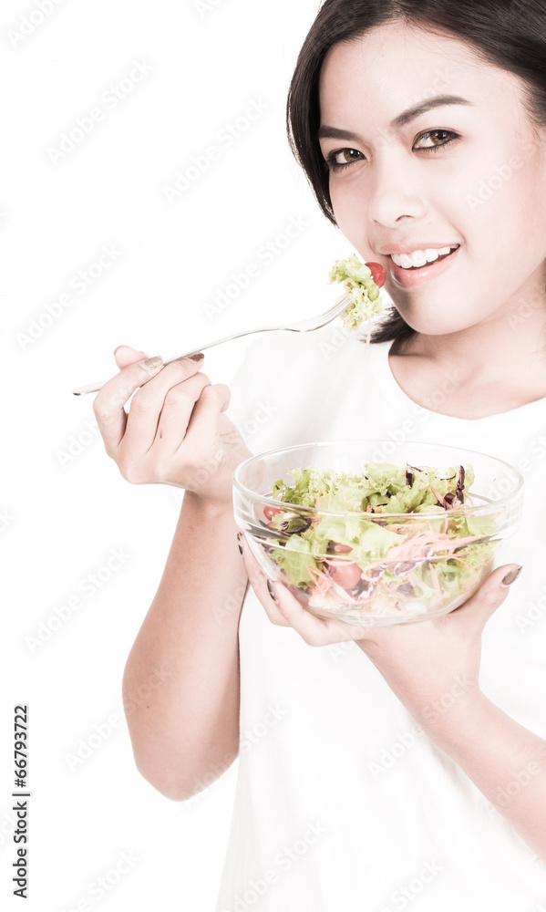 portrait of a lovely young woman eating healthy portrait of a lovely young woman eating healthy