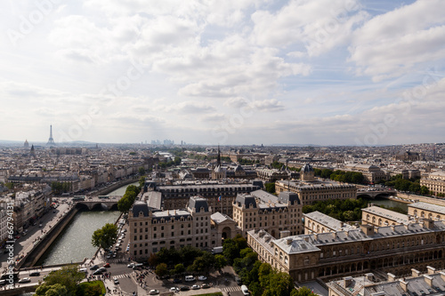 Parispanorama von der Kathedrale Notre Dame