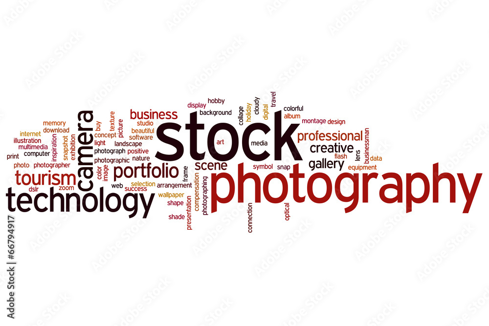 Stock photography word cloud