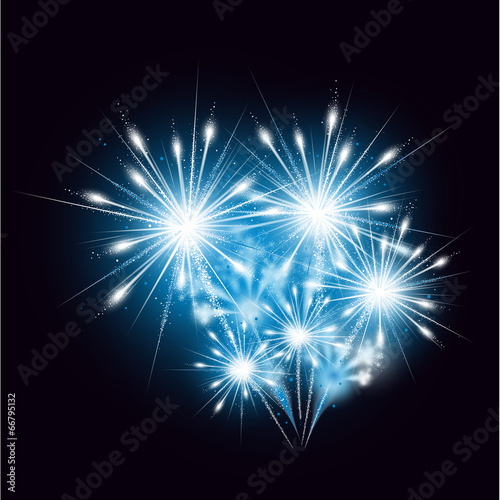 feu d'artifice bleu