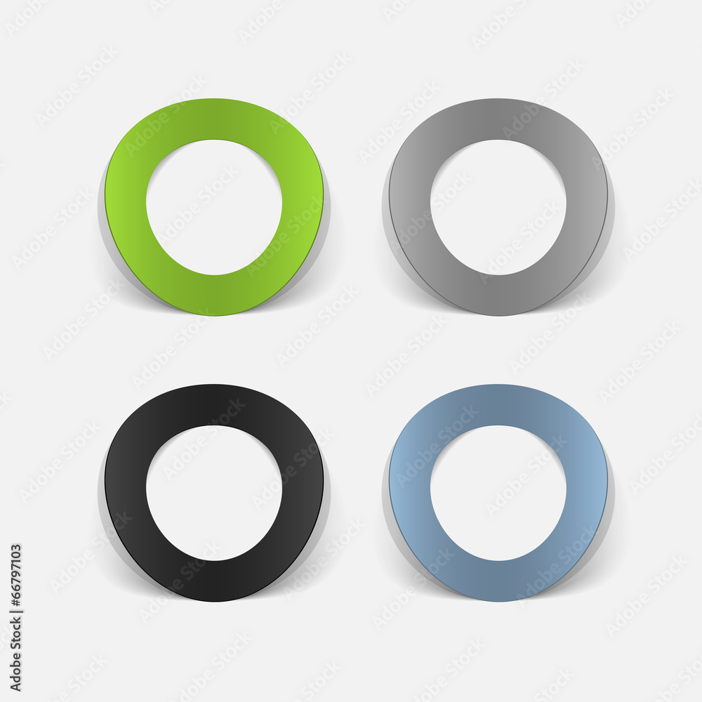 realistic design element: circle, ring realistic design element: circle, ring