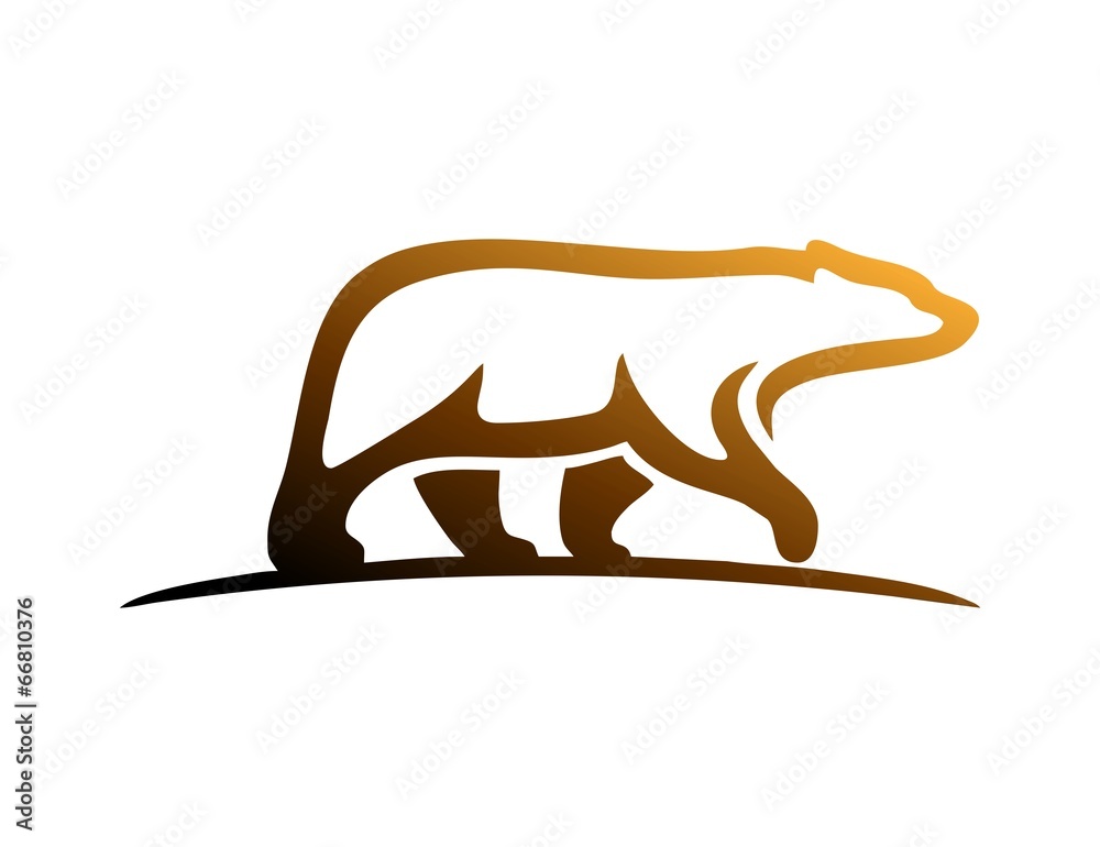 Fototapeta premium bear logo,modern media business,wild mammal,silhouette bear