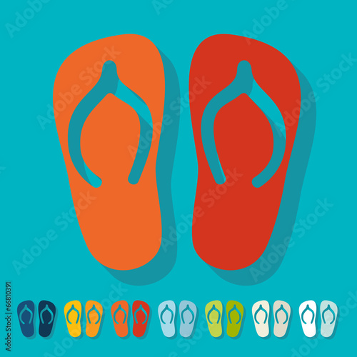 Flat design: slippers