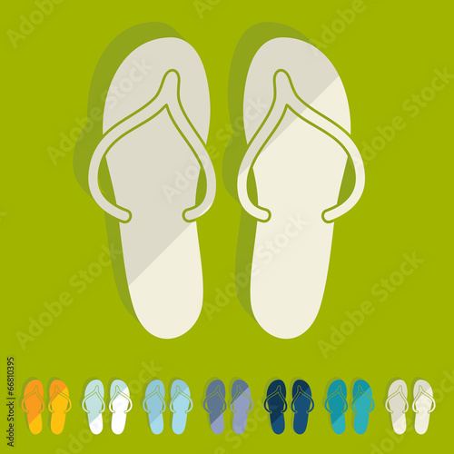 Flat design: slippers