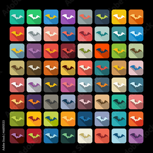 Flat design: bat
