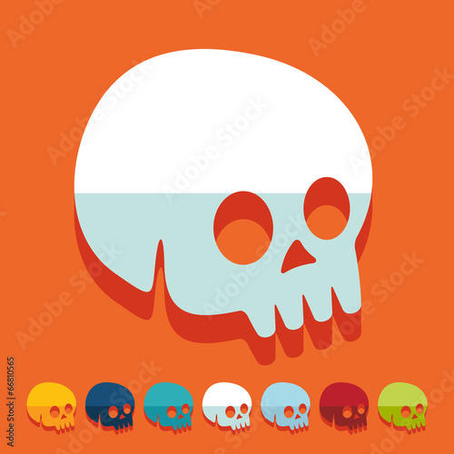 Flat design: skull