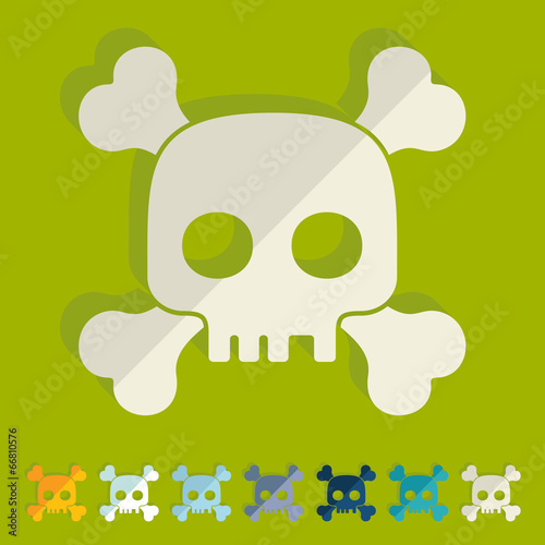 Flat design: skull