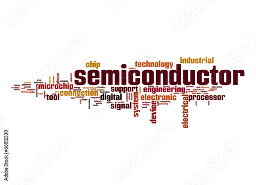 Принти на полотні Semiconductor word cloud