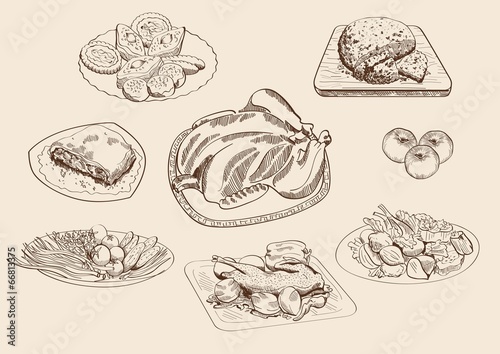main dishes and ingredients