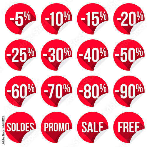 Etiquettes "réduction" - Promo tags