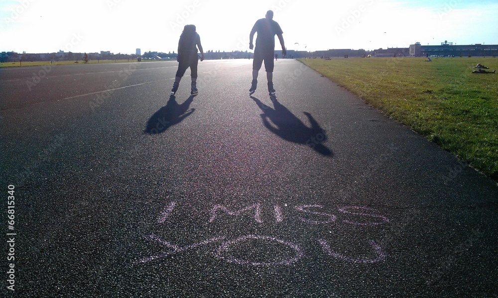 Obraz premium Skaten am Tempelhofer Feld Berlin