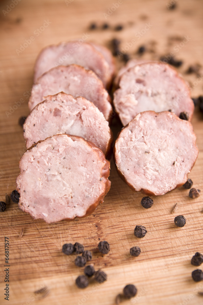sausage with black pepper and cumin sausage with black pepper and cumin