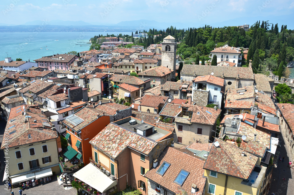 Sirmione town at the lake Garda, Italy