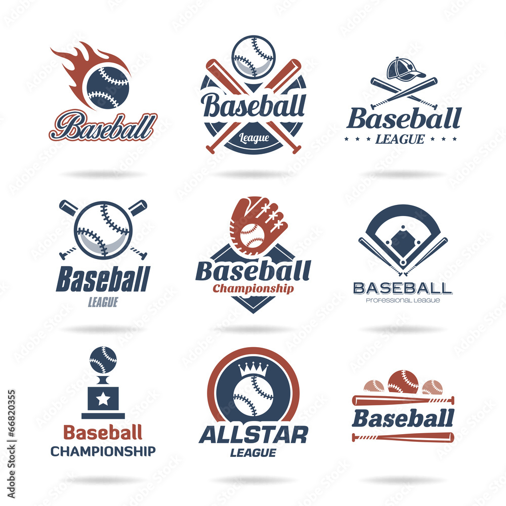 Baseball icon set