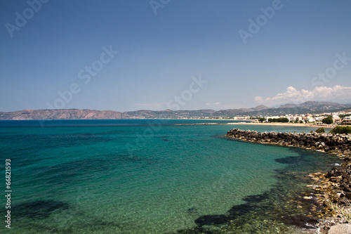 beach with rocks in Crete, Greece 